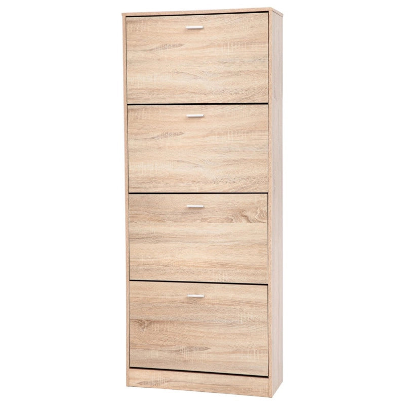 Scarpiera Slim 4 Ante 60x17x153 Colore Quercia