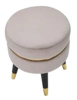 Sgabello Paris Grigio/Gold Cm Ø 35X40,5