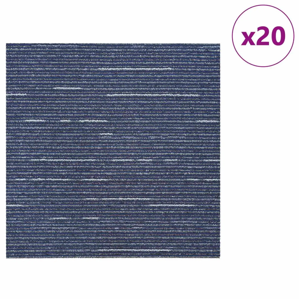 Piastrella per Tappeto Strisce Blu 50 x 50 cm 20 pz CFW6262779
