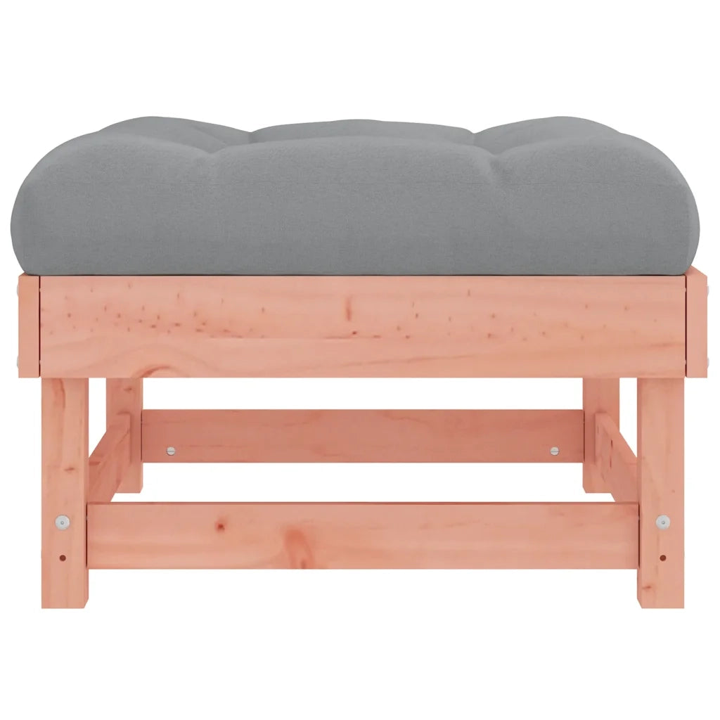Sedia da giardino-Poggiapiedi da Giardino con Cuscino Legno Massello di Douglas 565614