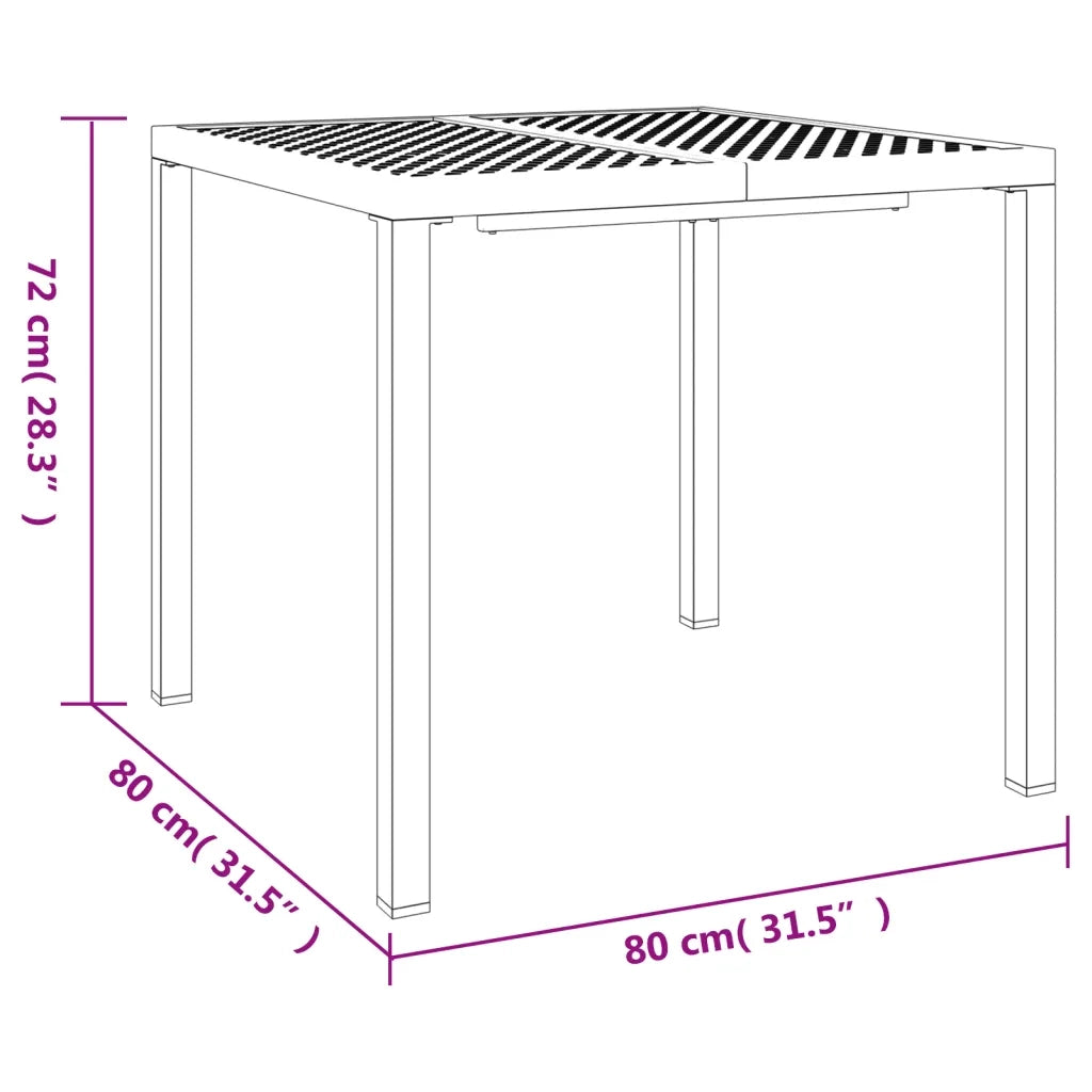 Set da Pranzo da Giardino 3 pz in Acciaio Antracite 3187997