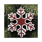 Trade Shop - Appendino Fiocco Di Neve Natale Ovatta E Juta 44 Cm Decorazioni Natale -