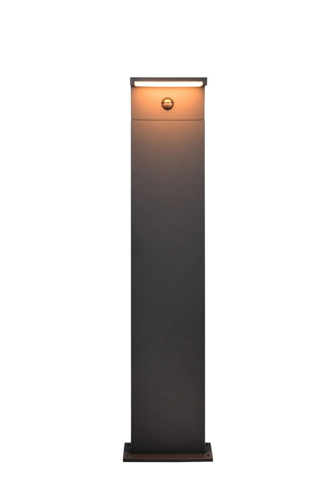 Paletto giardino RAVI LED PIR 13W nero IP54 Trio