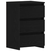 Comodino | Armadio da Notte | Mobiletto da notte con cassetto Rovere Nero 40 x 35 x 62,5 cm