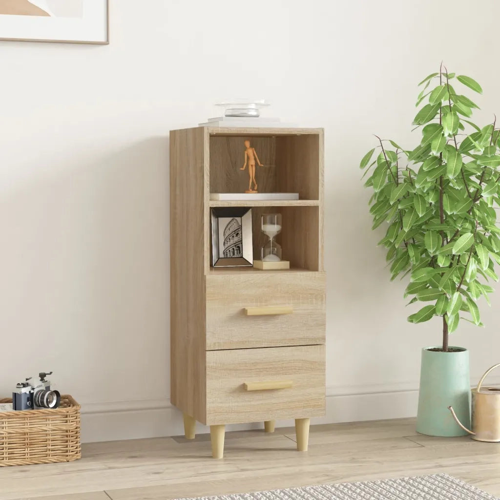Credenza Rovere Sonoma 34,5x34x90 cm in Legno Multistrato cod mxl 9656