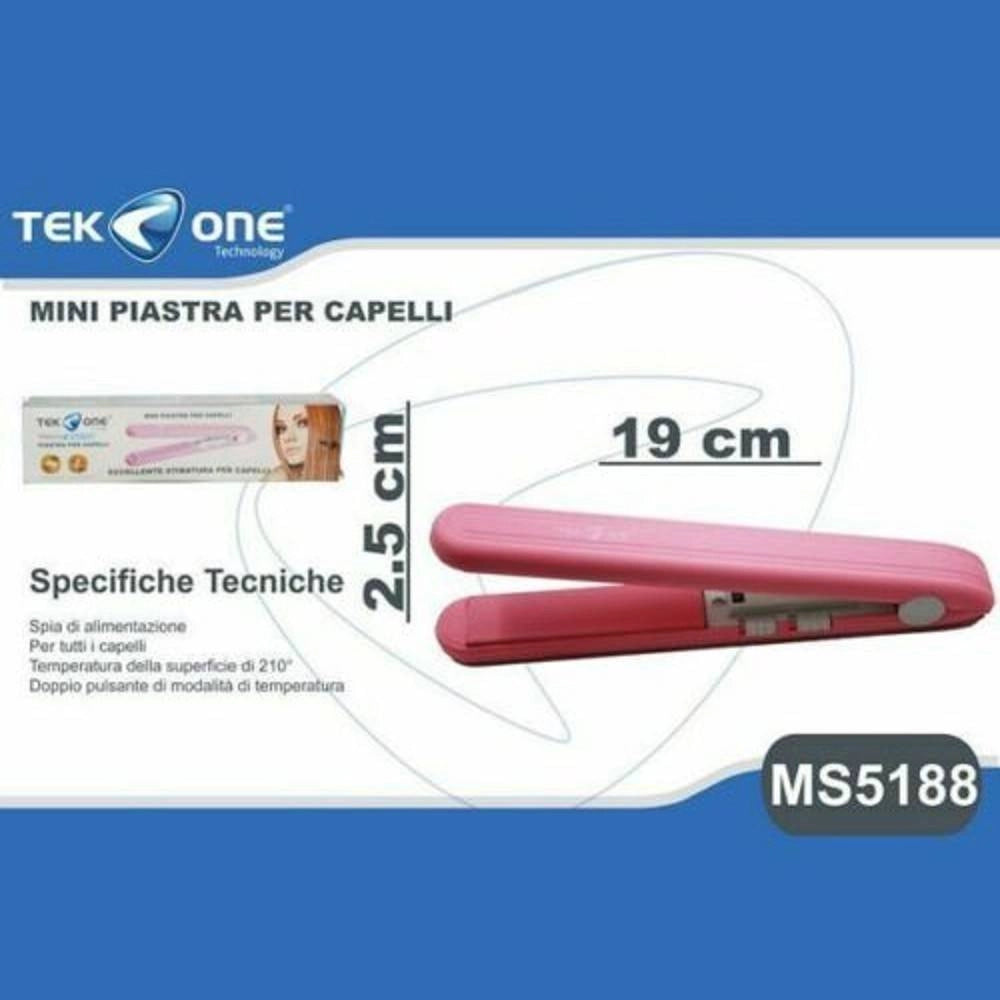 Trade Shop - Mini Piastra Per Capelli Acconciatura Lisci Mossi Hairstyle Portatile Da Viaggio -