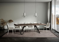 Tavolo Allungabile 200-304x90x77 cm Proxy Premium Noce Telaio Antracite