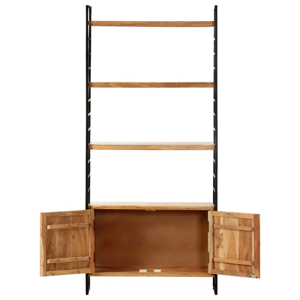 Libreria a 4 Livelli 80x30x180 cm in Legno Massello di Acacia cod mxl 24054