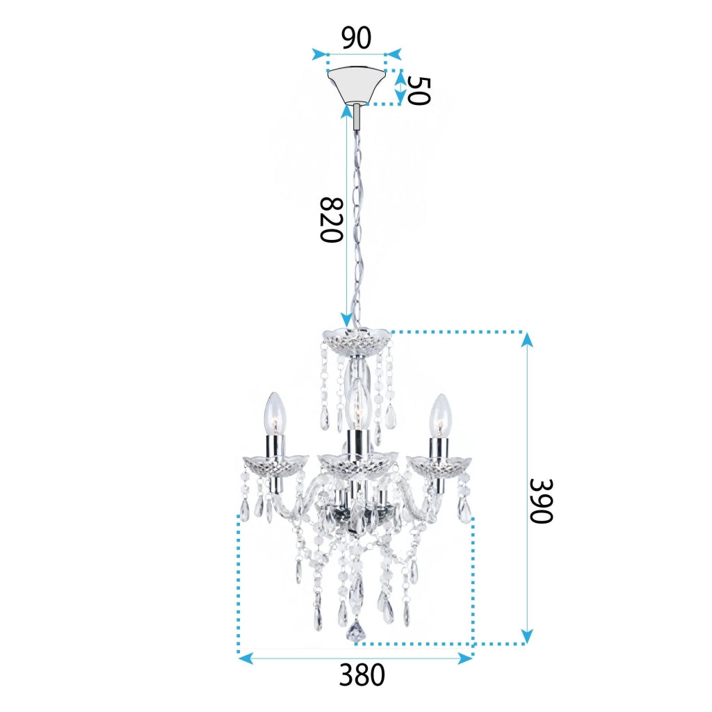 Lampada Da Soffitto Ebt006-3cp Transparent