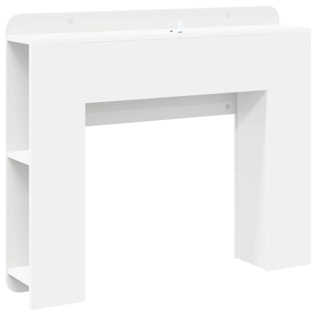 Testata del letto con archiviazione Bianco Legno ingegnerizzato 8001192