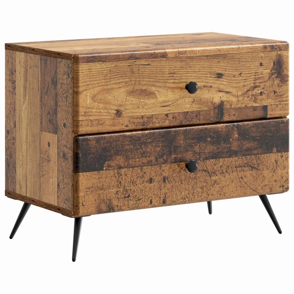 Armadio da Notte con cassetto Legno antico 62 x 34,5 x 47,5 cm