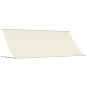 Tenda da Sole | Tenda parasole Retrattile Crema 400x150 cm in Tessuto e Acciaio