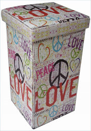 Biscottini Pouf contenitore richiudibile in ecopelle Praticissimo 32x32x60 realizzato