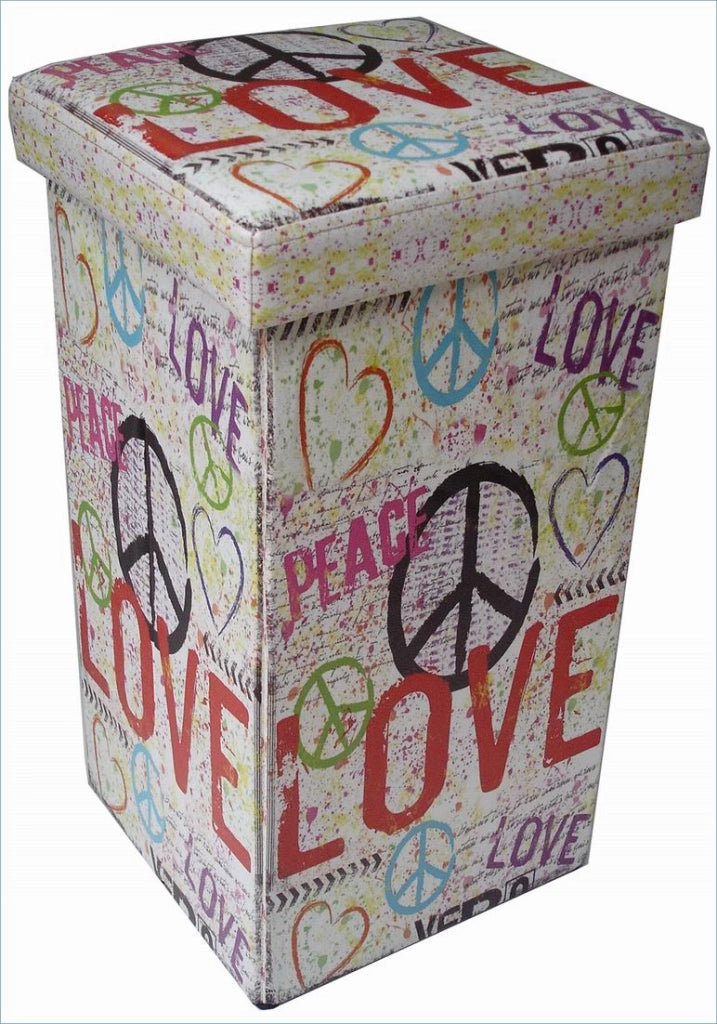 Biscottini Pouf contenitore richiudibile in ecopelle Praticissimo 32x32x60 realizzato