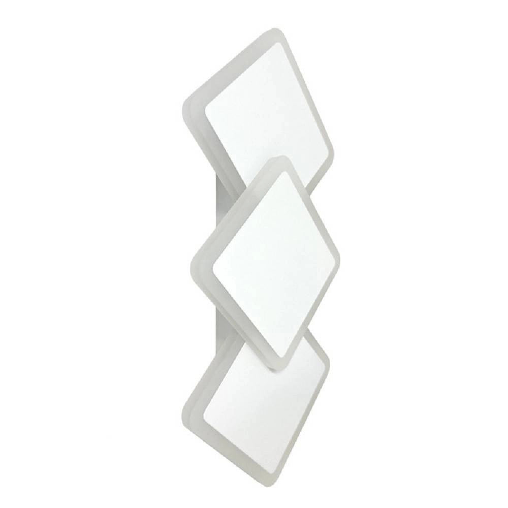 Trade Shop - Applique Moderno Triplo Rombi A Led 14w Da Parete 3 Colorazioni Di Luce Aq31-b3c -