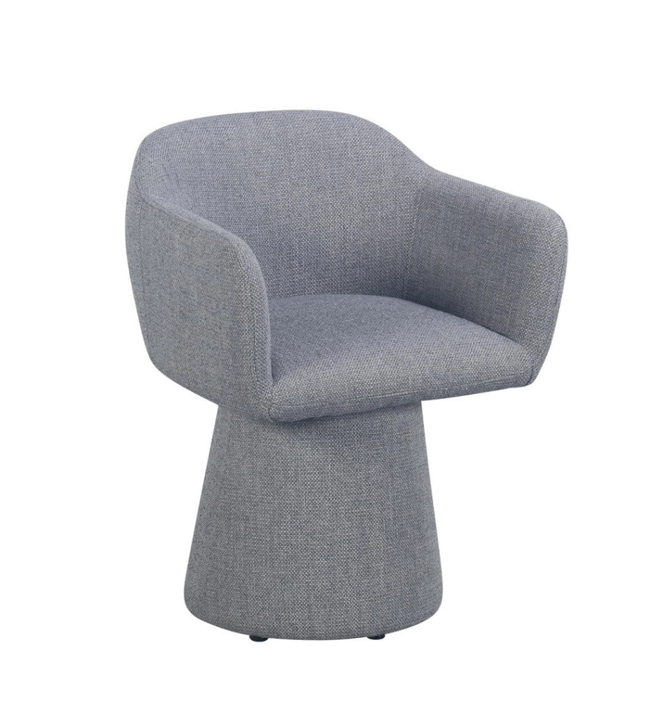 Poltrona Girevole da Soggiorno 59x55x77 cm in Tessuto Lottie Lottie Grigio Scuro