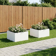 Vaso da giardino 2 pz Bianco 60 x 60 x 40 cm 8005095
