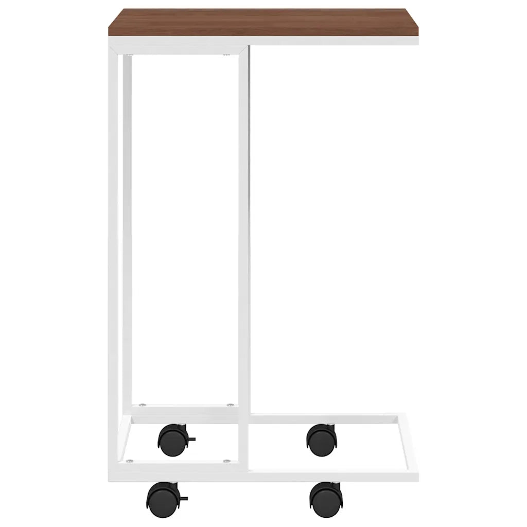 Tavolino con Ruote Bianco 40x30x63,5cm in Legno Ingegnerizzato cod mxl 63757