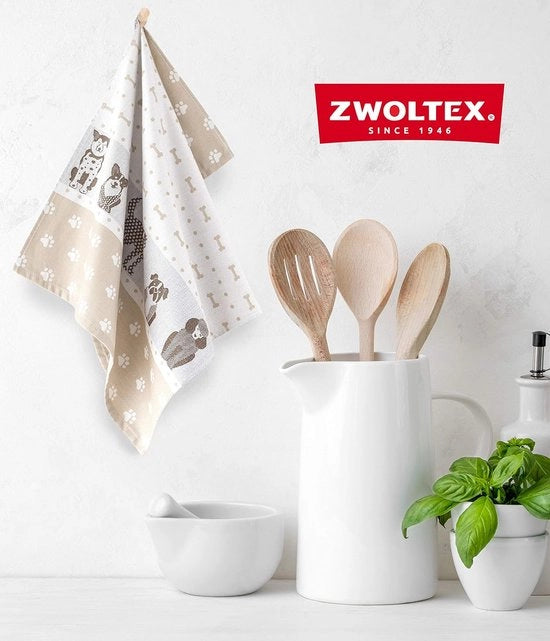 Jacquard theedoeken di alta qualità, set di dono in cotone 100%, Oeko-Tex 100, theedoeken senza pelo e lavabili in lavatrice, 70 x 50 cm