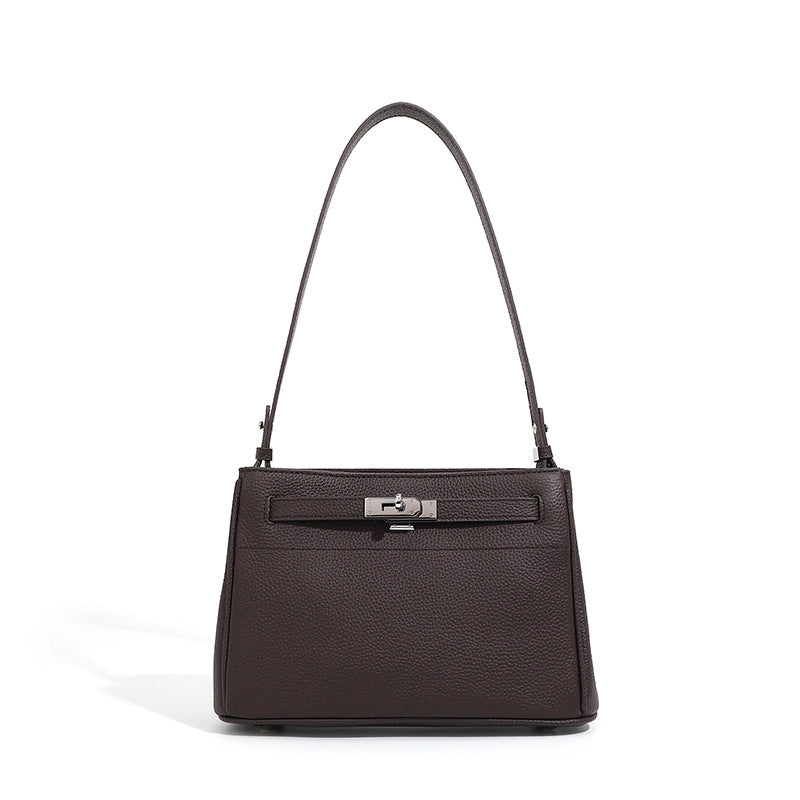 Borsa a mano da donna in vera pelle stile retr¨°, marrone.