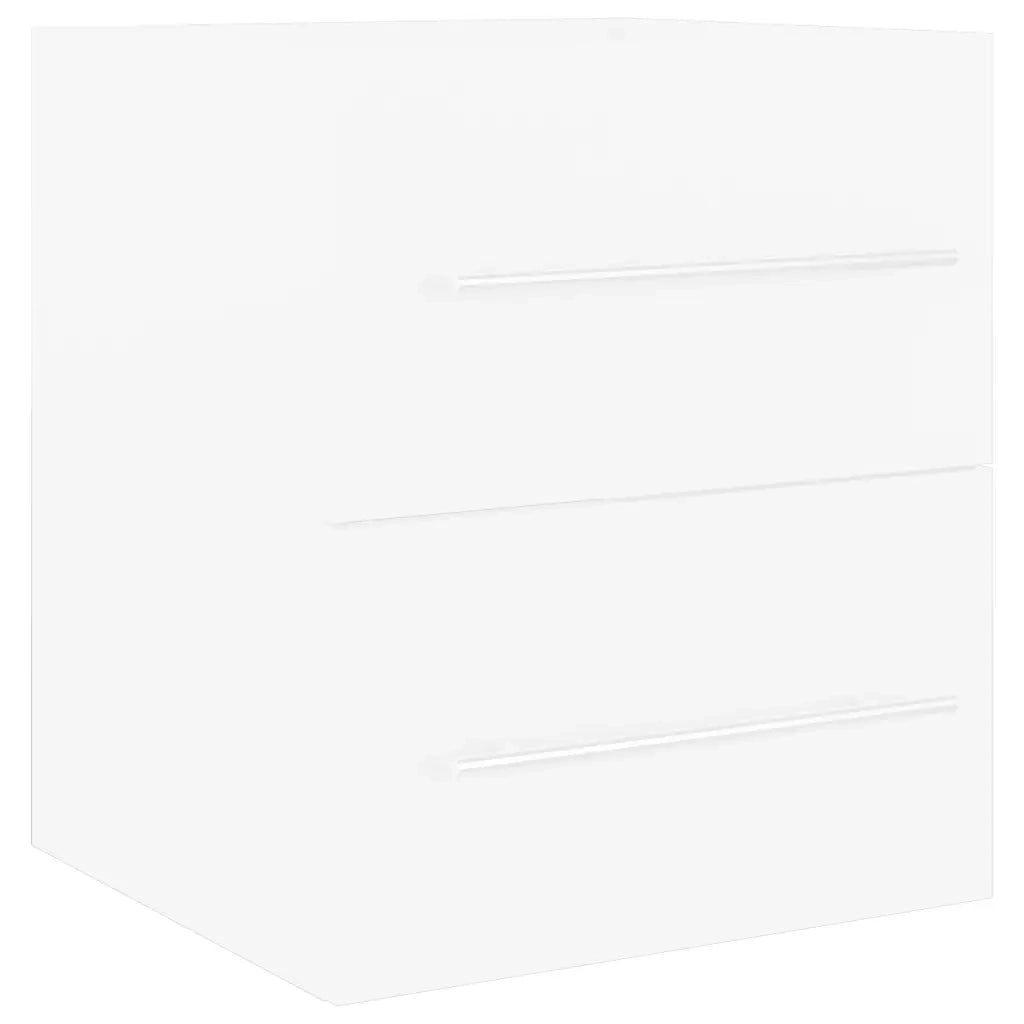 Mobile Lavabo-Armadietto da bagno Bianco 41x38,5x48 cm in Legno Multistrato
