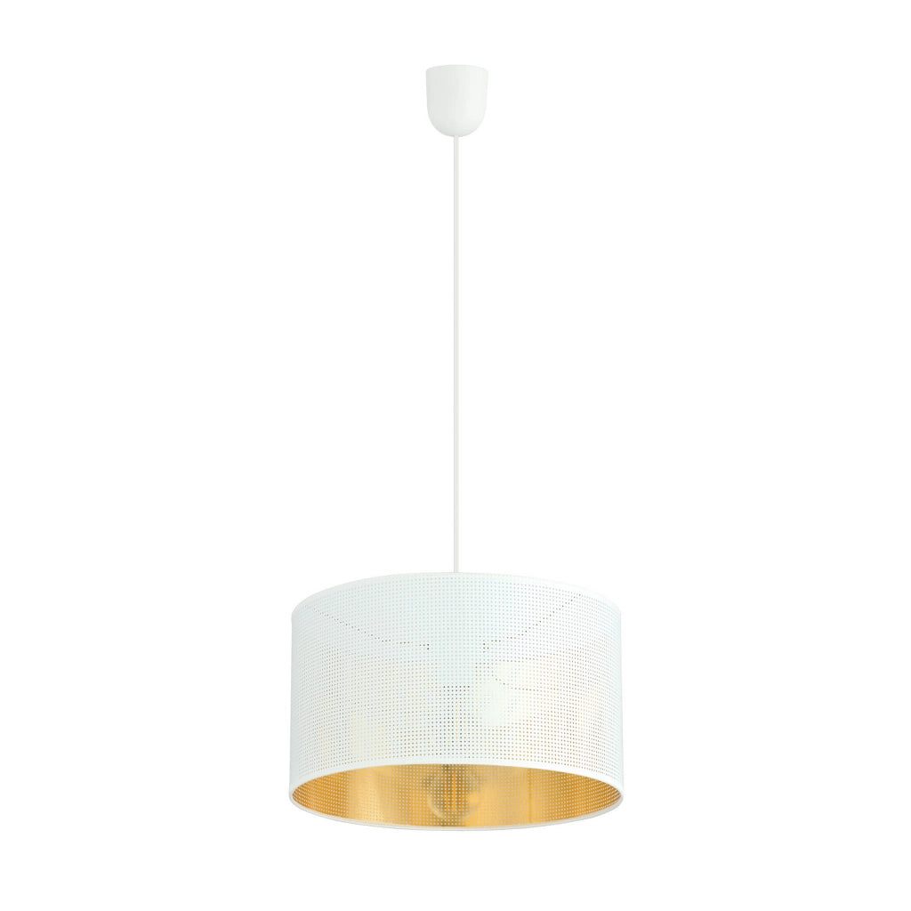 Lampada a sospensione Emibig Aston bianco/oro Ø35 E27