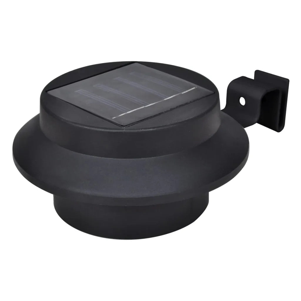 Lampade Solari da Esterno per Recinzioni 12 pz LED Nero CFW6082443