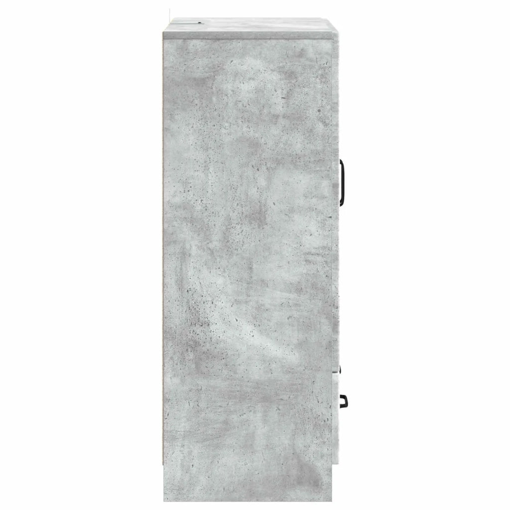 Credenza | Madia | Buffet da pranzo | Armadio da pranzo Grigio Cemento 66 x 34,5 x 92 cm Legno ingegnerizzato