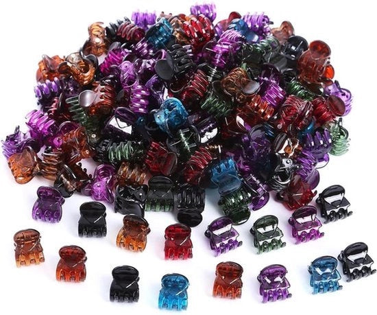 Spille per capelli - Spille per capelli a clavetta - 100 pezzi - Mini - Accessori per capelli - Ragazze - Bambini - Set di spille per capelli - Ferri per capelli - Donne - Accessori - Da indossare tutti i giorni - Colori misti