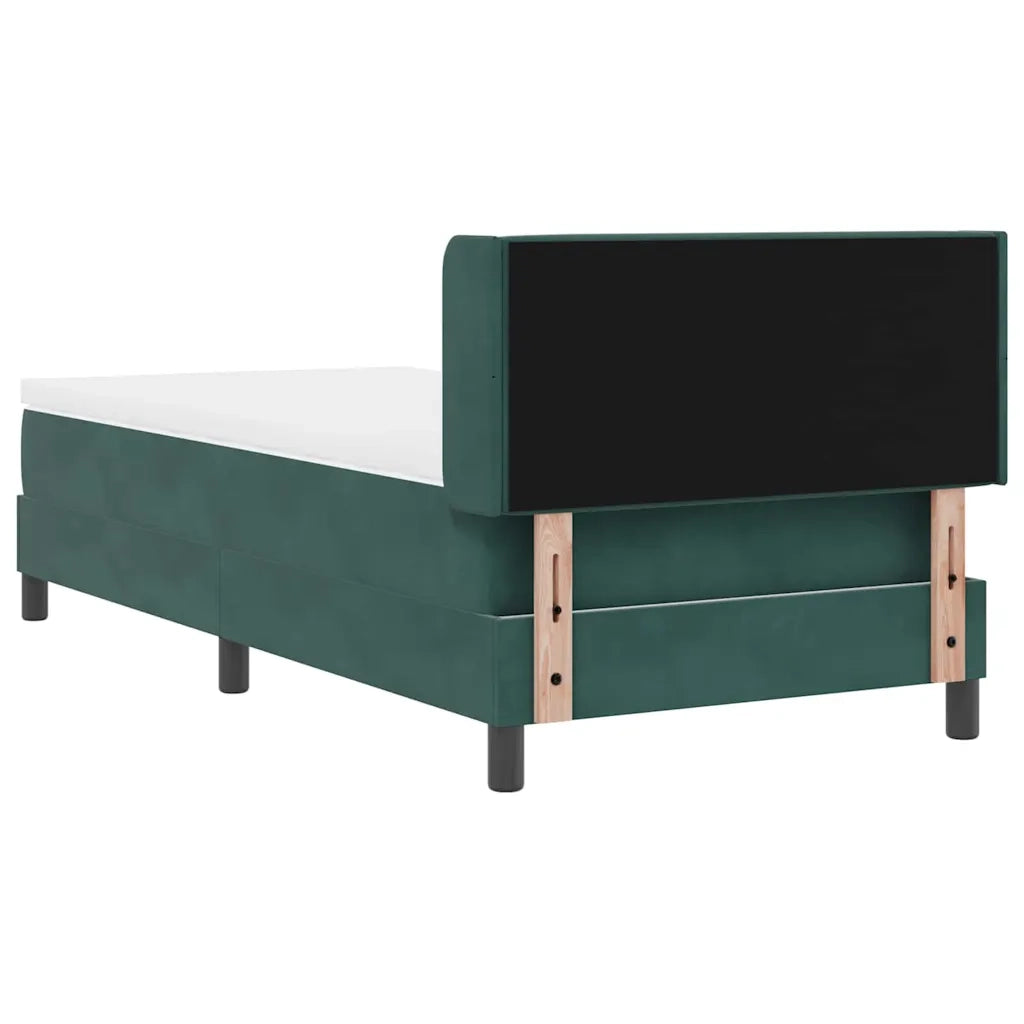 Letto a molle con testiera Verde Scuro 200 x 90 cm Velluto 3341399