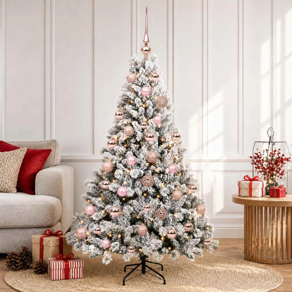 Albero di Natale artificiale con palline 120 cm 150 LED 3465771