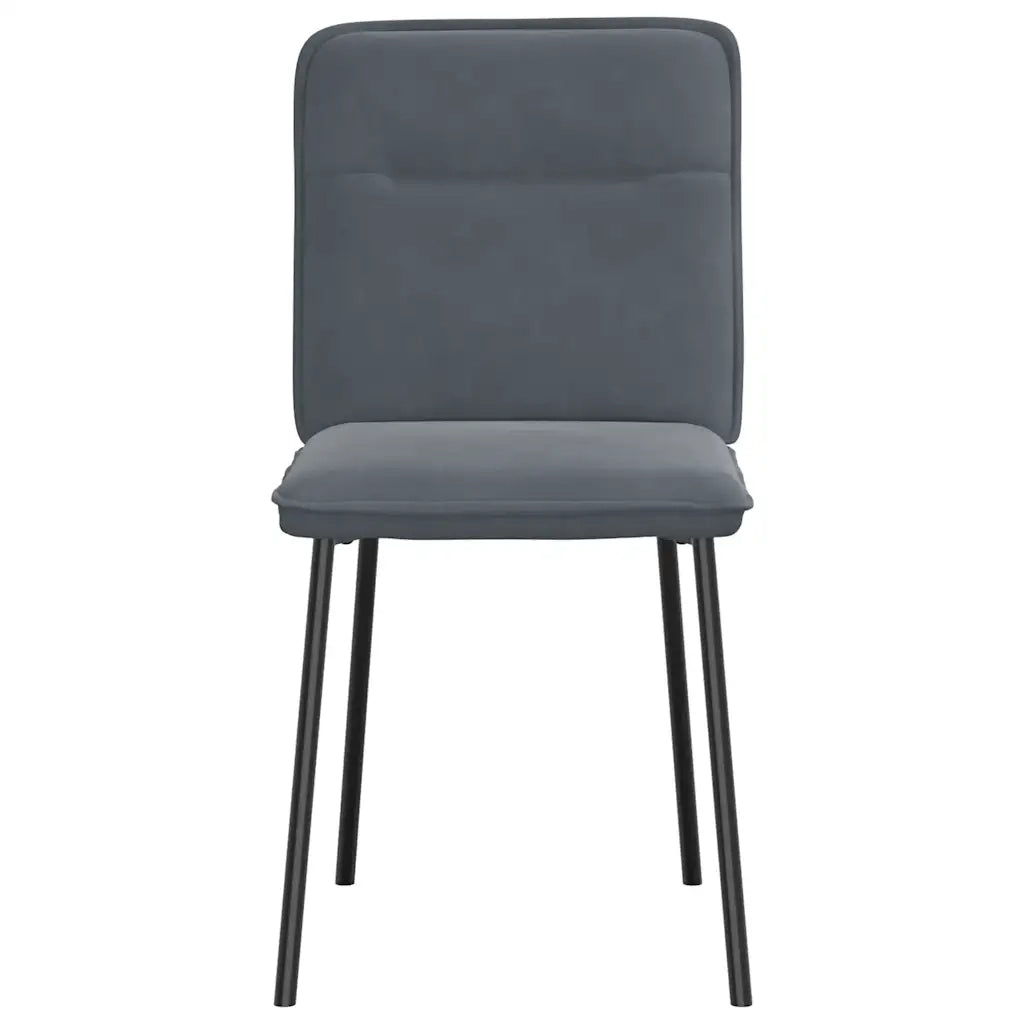 Sedie da Pranzo 2 pz Grigio Scuro in Velluto 4101210
