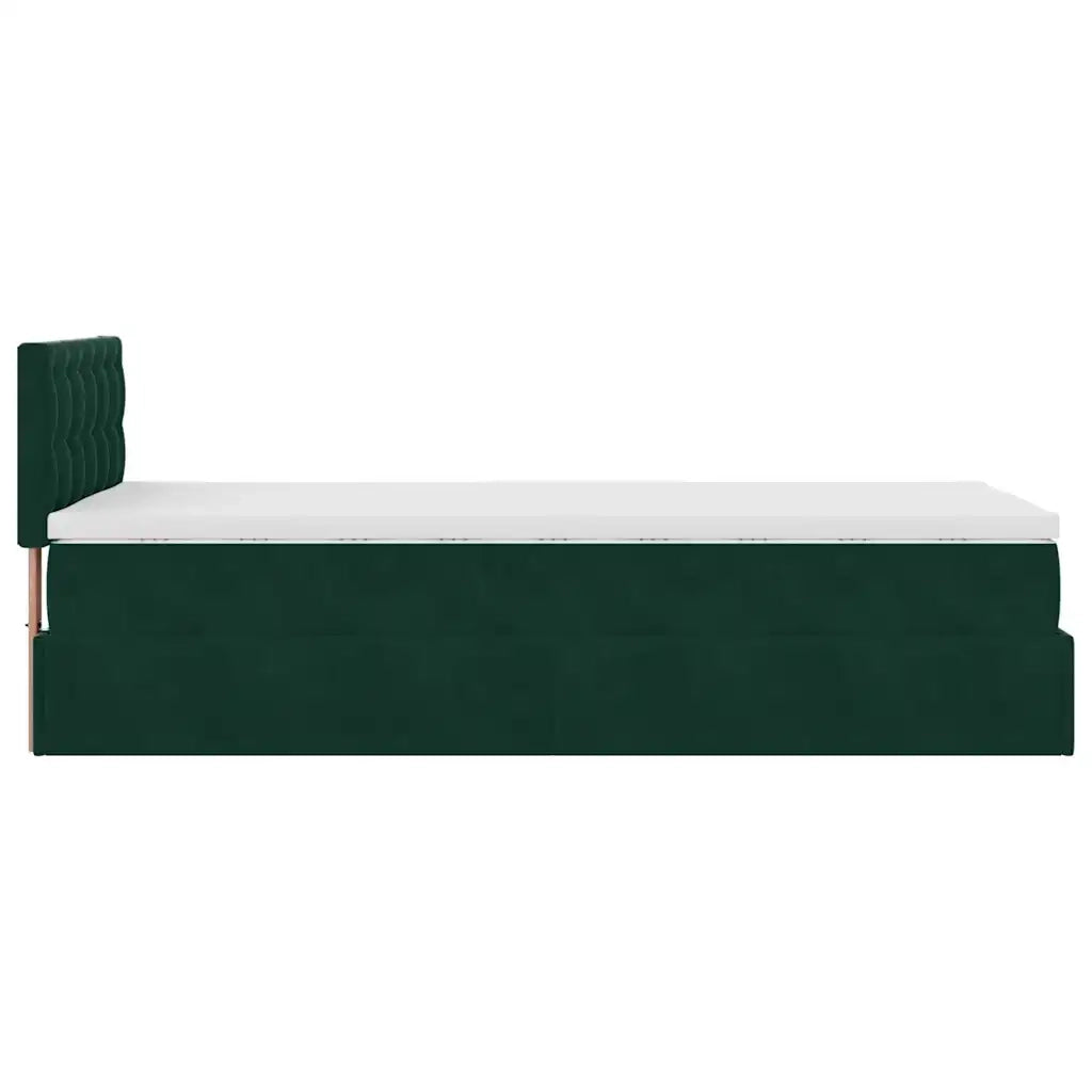 Struttura Letto Pouf con Materasso 90x200 cm in Velluto 3311894