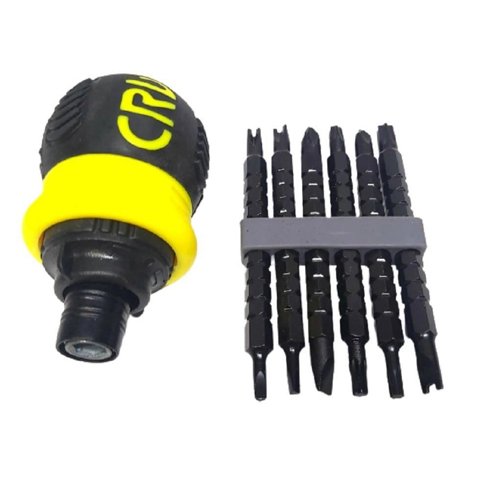 Trade Shop - Set Cacciavite A Cricchetto 13 In 1 Multifunzione Inserti Punte Magnetiche 07359 -