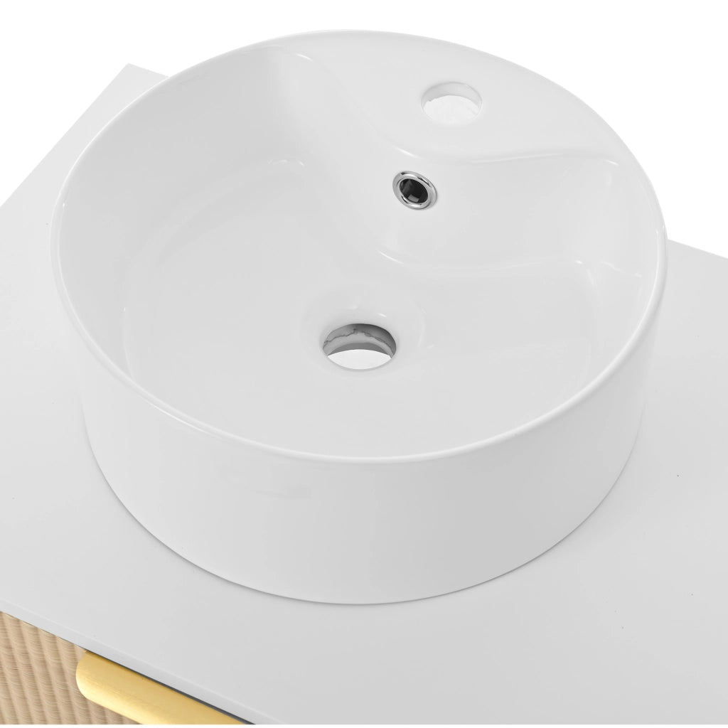 Mobile Bagno Sottolavabo con Lavabo in Ceramica ¨C MINIMAL ¨C 2 Cassetti, MDF, 60 cm
