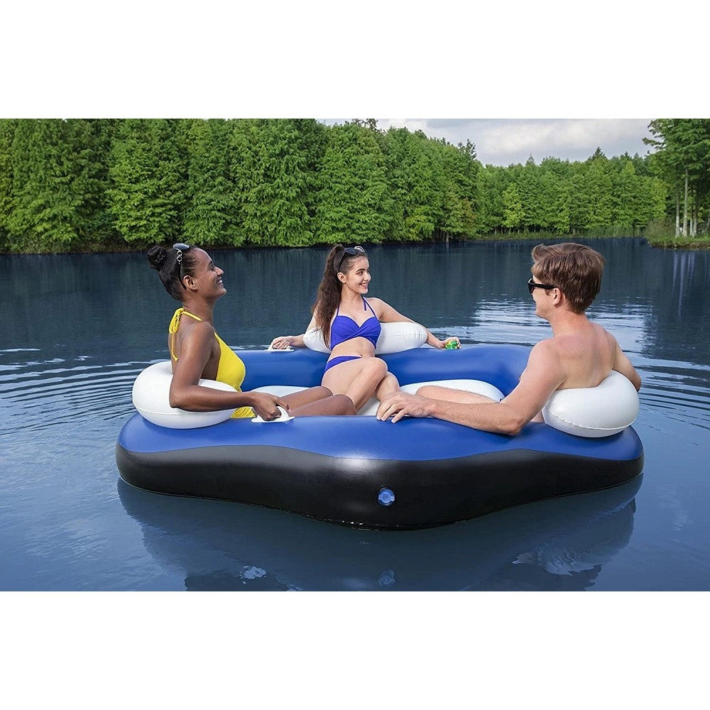 Trade Shop - Isola Galleggiante Per 3 Persone 191x178 Cm Con Portabicchieri E Maniglie 43111 -