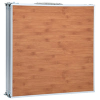 Tavolo da Campeggio Pieghevole in Alluminio 180x60 cm 48174