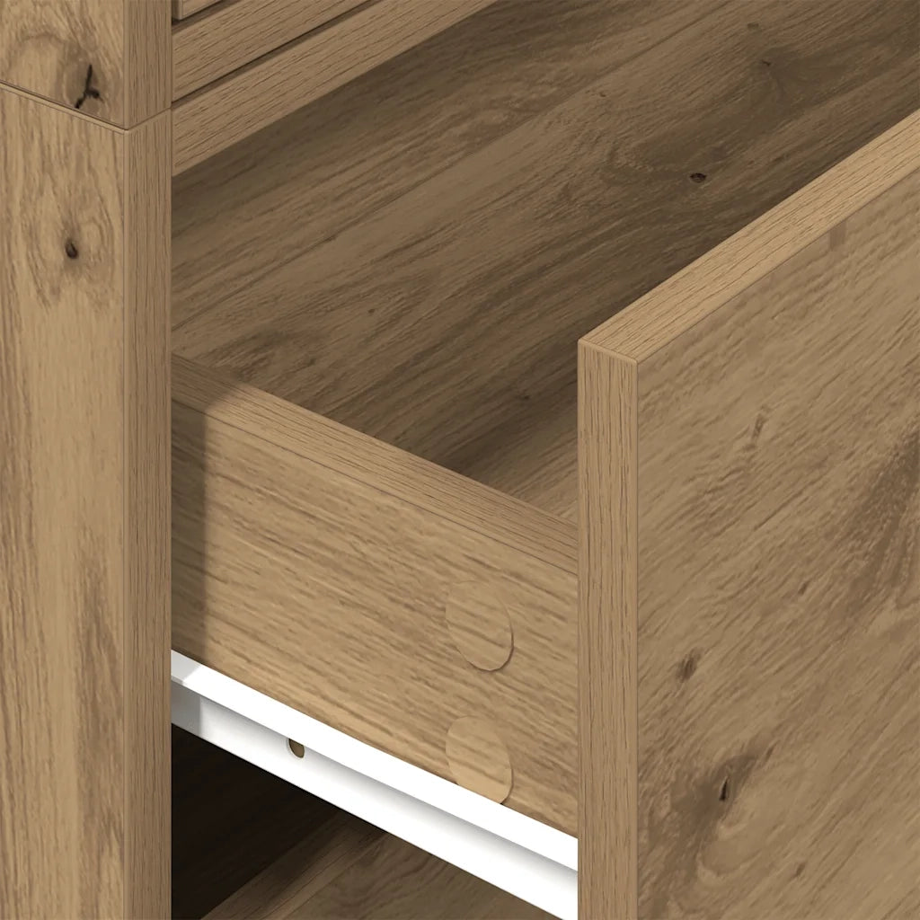 Armadi con 2 Cassetti 2 pz Rovere 60x31x40 cm in Truciolato CFW1810864