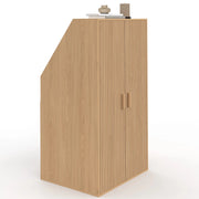 IDMarket - JULIETTE Armadio a 2 ante inclinate 60 x 50 x 70/110 cm con doghe in legno color rovere