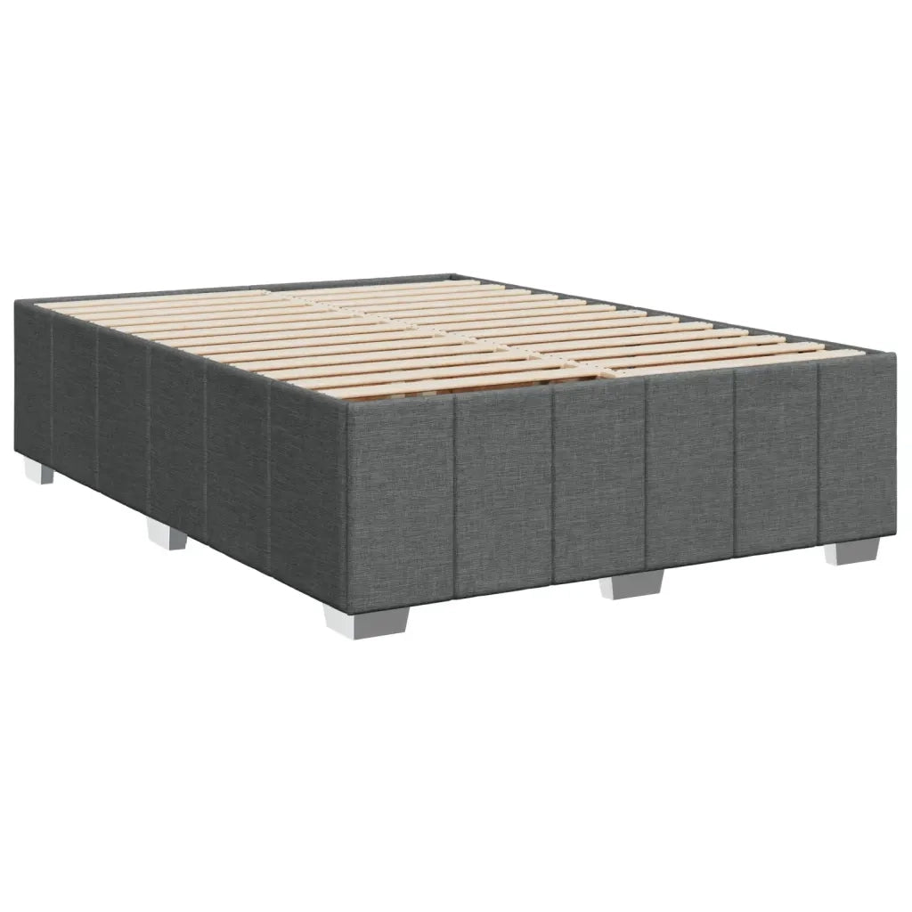 vidaXL Giroletto a Molle con Materasso Grigio Scuro 140x190 cm Tessuto