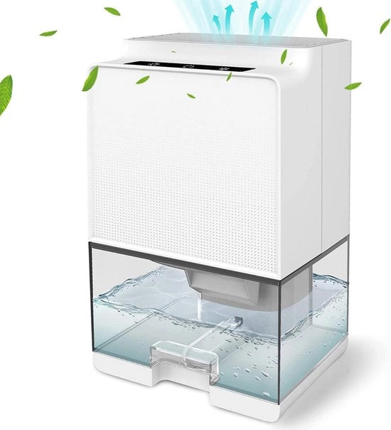 Deumidificatore per Casa - Deumidificatore - 1000ML - LED Elettrico - Assorbe Vapore - Portatile e Silenzioso per Camera da Letto - Bagno - Disidratazione Automatica/Spegnimento - Antischiumoso e Antivapore - Garage - Armadio