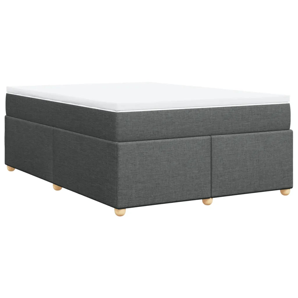 Giroletto a Molle con Materasso Grigio Scuro 160x200 cm Tessuto 3285388