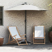 vidaXL Ombrello da giardino Sabbia 294 x 150 x 223 cm Tessuto