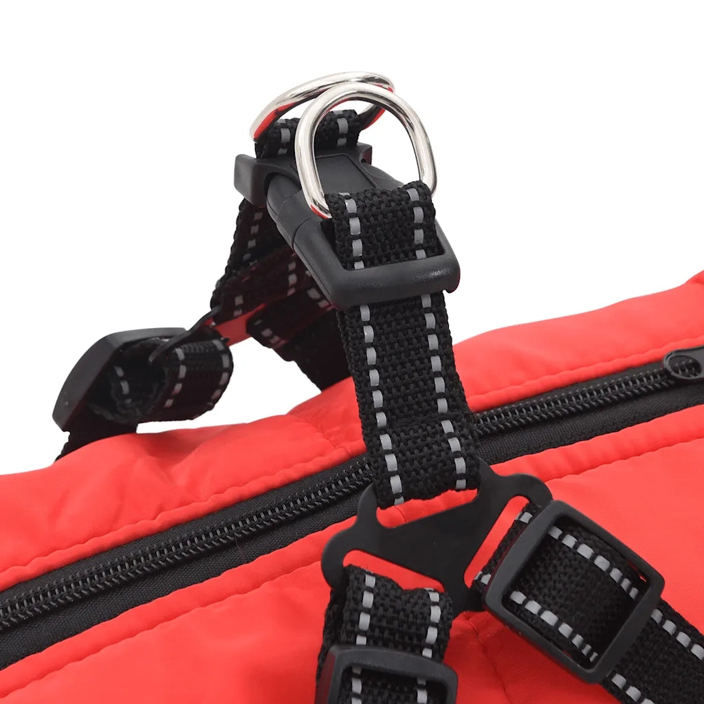 Cappotto Cani Imbracatura Impermeabile Riflettente Rosso L68 CFW6117477