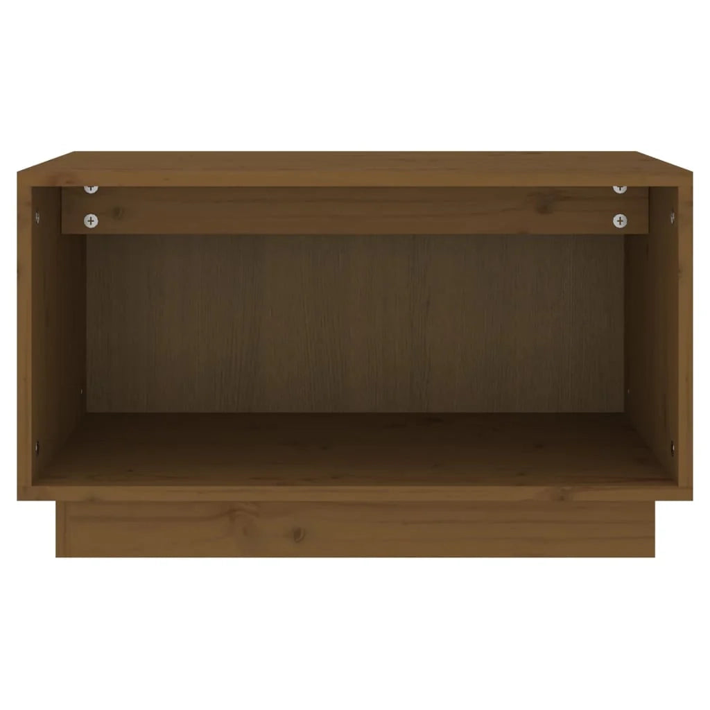 Mobile TV multimediale mensola TV credenza TV sala da pranzo soggiorno camera da letto color miele 60 x 35 x 35 cm legno di pino massiccio marrone 02_0027711