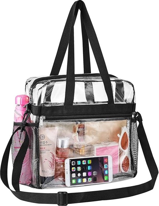Borsa trasparente - 30*15*30CM - Borsa totale e per pranzo - Ideale per eventi sportivi, lavoro, concerti
