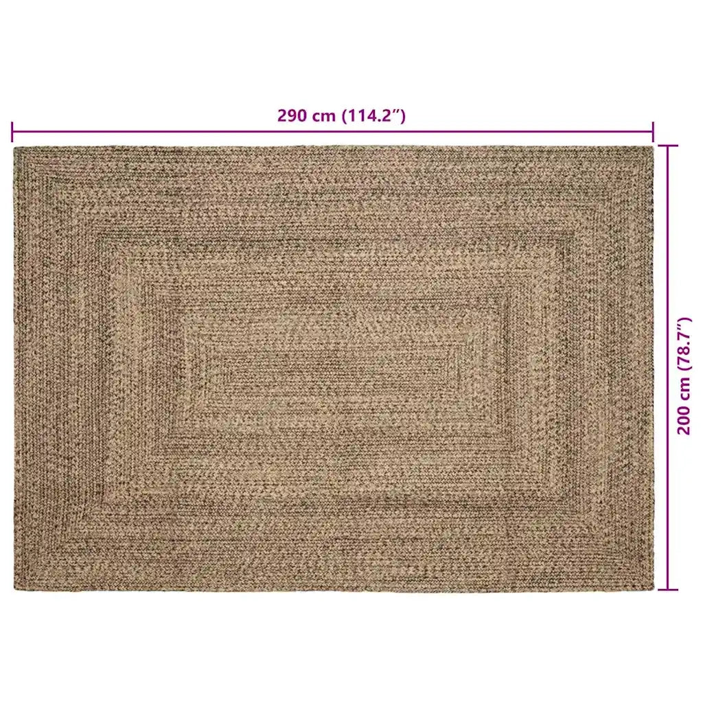 Tappeti per area Naturale e Nero 200 x 290 cm Juta 42010504
