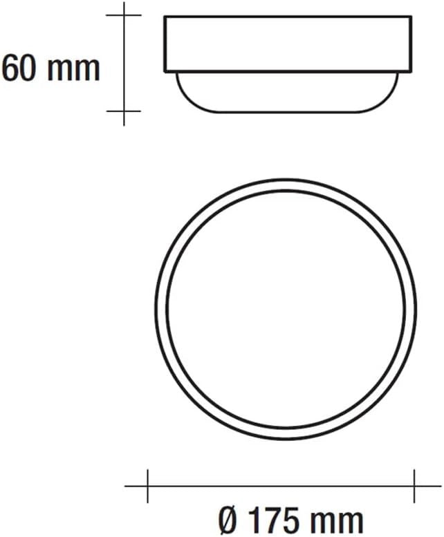 PLAFONIERA TONDA IP65 DA ESTERNO 20W 4000K 1500 LM IN PVC BIANCA VIVIDA