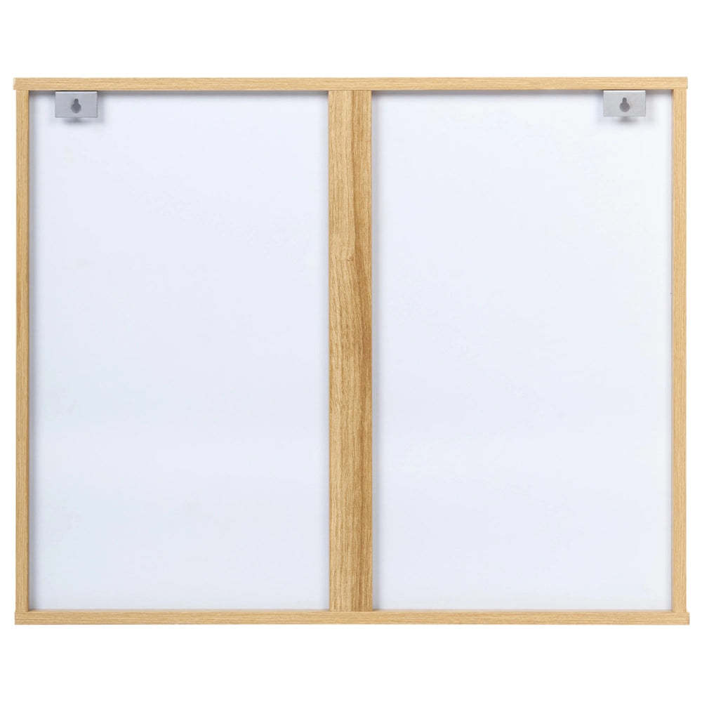 Specchio da parete in truciolato di legno chiaro 80 x 65 cm Rettangolare Accento decorativo Stile scandinavo