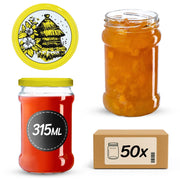 KADAX Seno vasetti 315ml 50pz 66mm + coperchi "Api".
